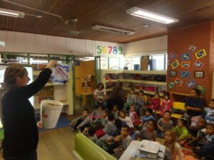 A Turminha da Reciclagem-RS diverte alunos com os personagens da turminha