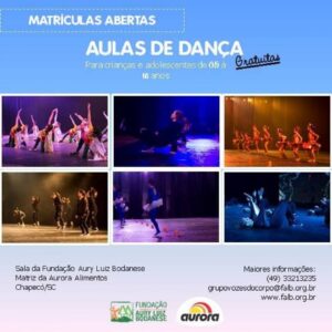 Inscrições para aulas de Dança