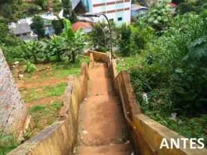 Associação de moradores e voluntários do amigo energia revitalizam escadaria em Herval d'Oeste-SC