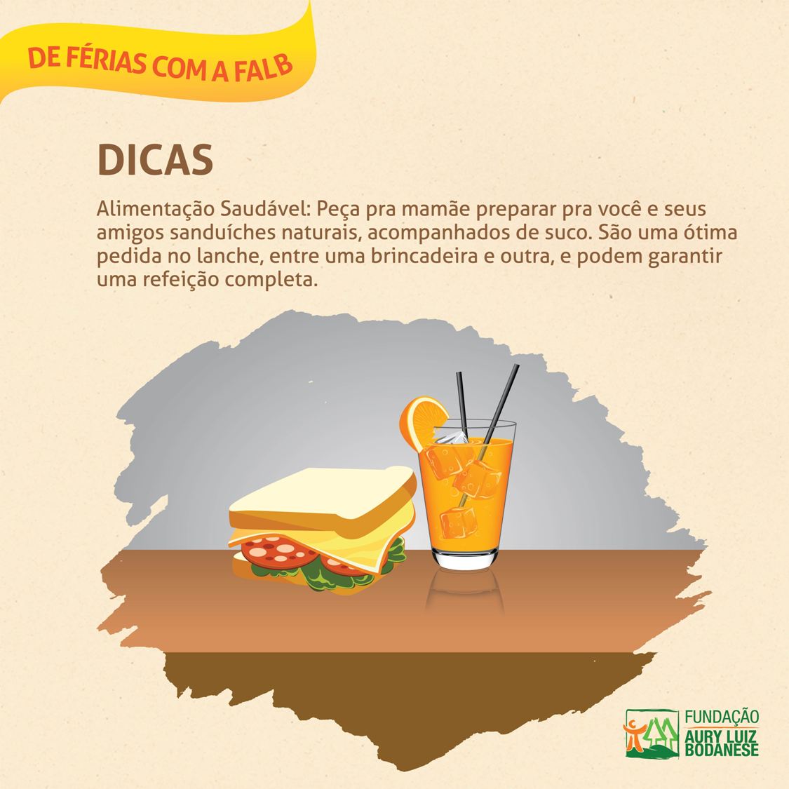 TÁ NA HORA DE LANCHAR!!!