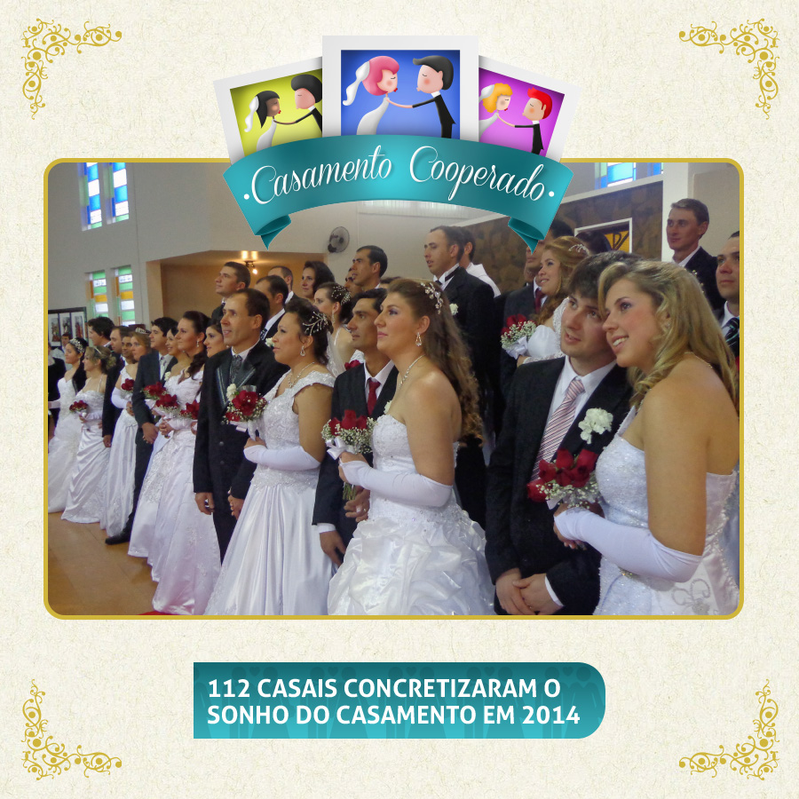 O SONHO DO CASAMENTO SE REALIZOU PARA 112 CASAIS EM 2014
