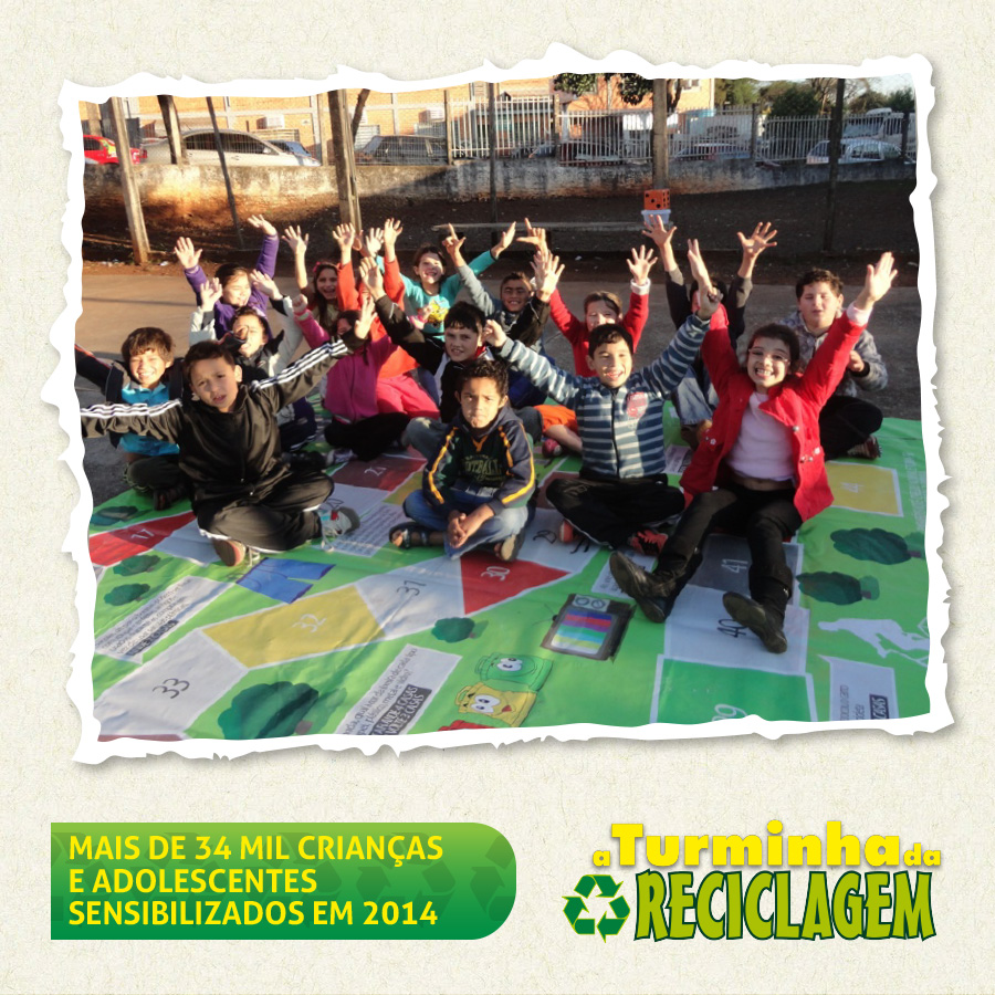 MAIS DE 34 MIL CRIANÇAS E ADOLESCENTES SENSIBILZADOS EM 2014 PELA TURMINHA