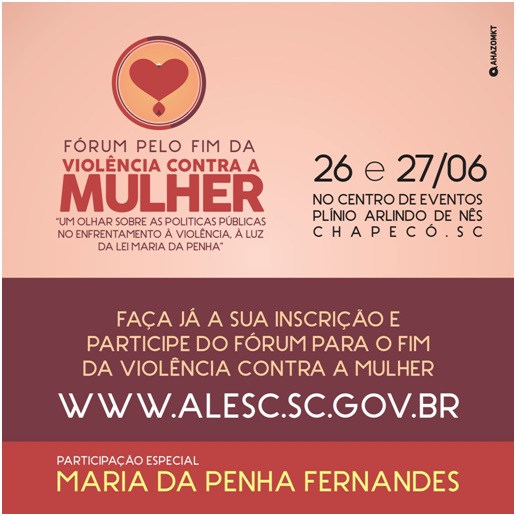 Fórum pelo fim da violência contra a mulher, em Chapecó.