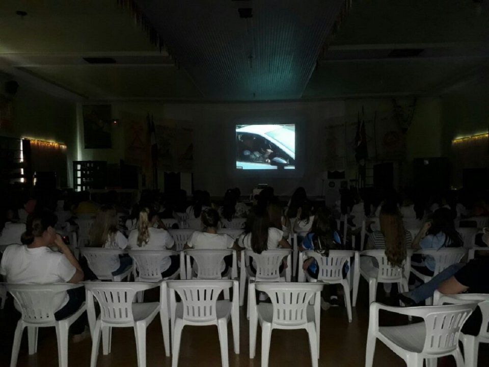 Cinema da Prevenção na Escola Conde D’Eu, em Rondinha (RS)