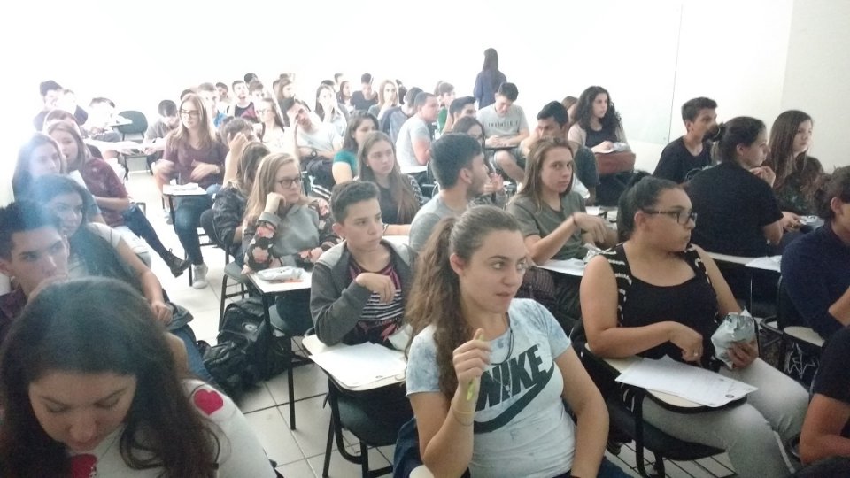 Cinema da prevenção no CIEE em Chapecó (SC)