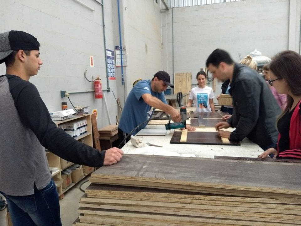 Voluntários de Xaxim (SC) constroem casas para cães de rua