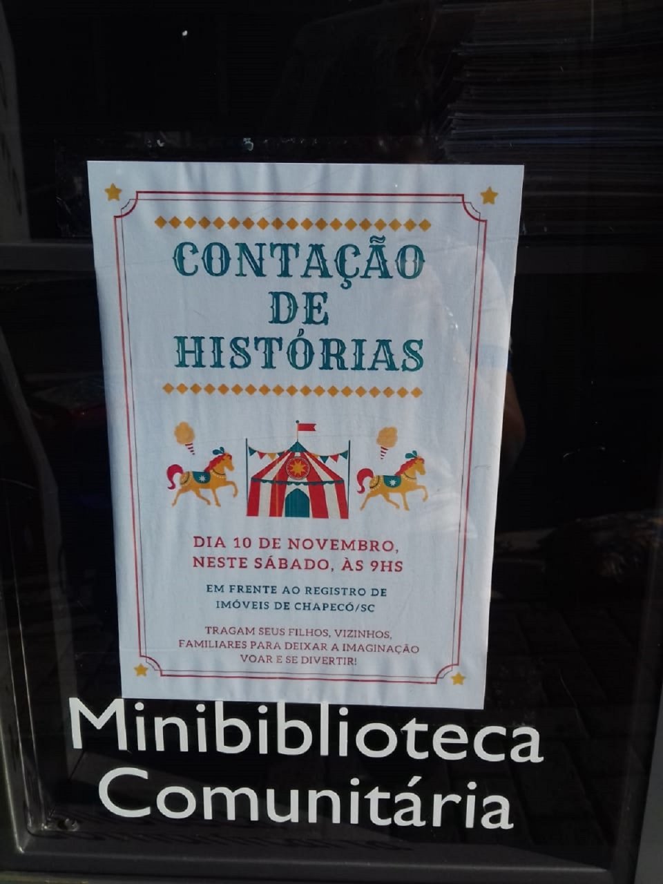 Roda de leitura no Cartório de Registro de Imóveis em Chapecó (SC)