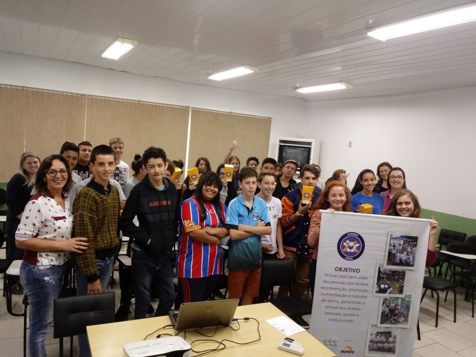Cinema da Prevenção na Escola Padre Luiz Vigna de Sarandi/RS