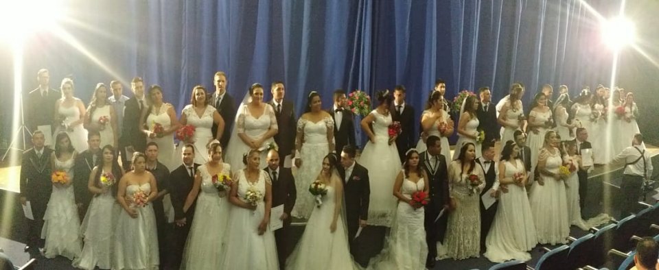 Sessenta e seis casais dizem “sim” no Casamento Cooperado da Fundação Aury Luiz Bodanese