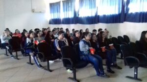 Cinema da Prevenção é realizado por multiplicadores na Escola de Educação Básica São Miguel