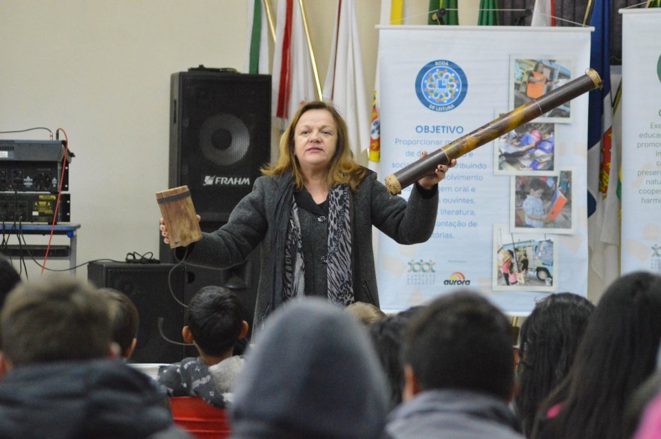 Roda de Leitura realização ação para escolas em Engenho Velho/RS