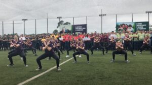Grupo Vozes do Corpo apresenta coreografia no final da Copa Alfa