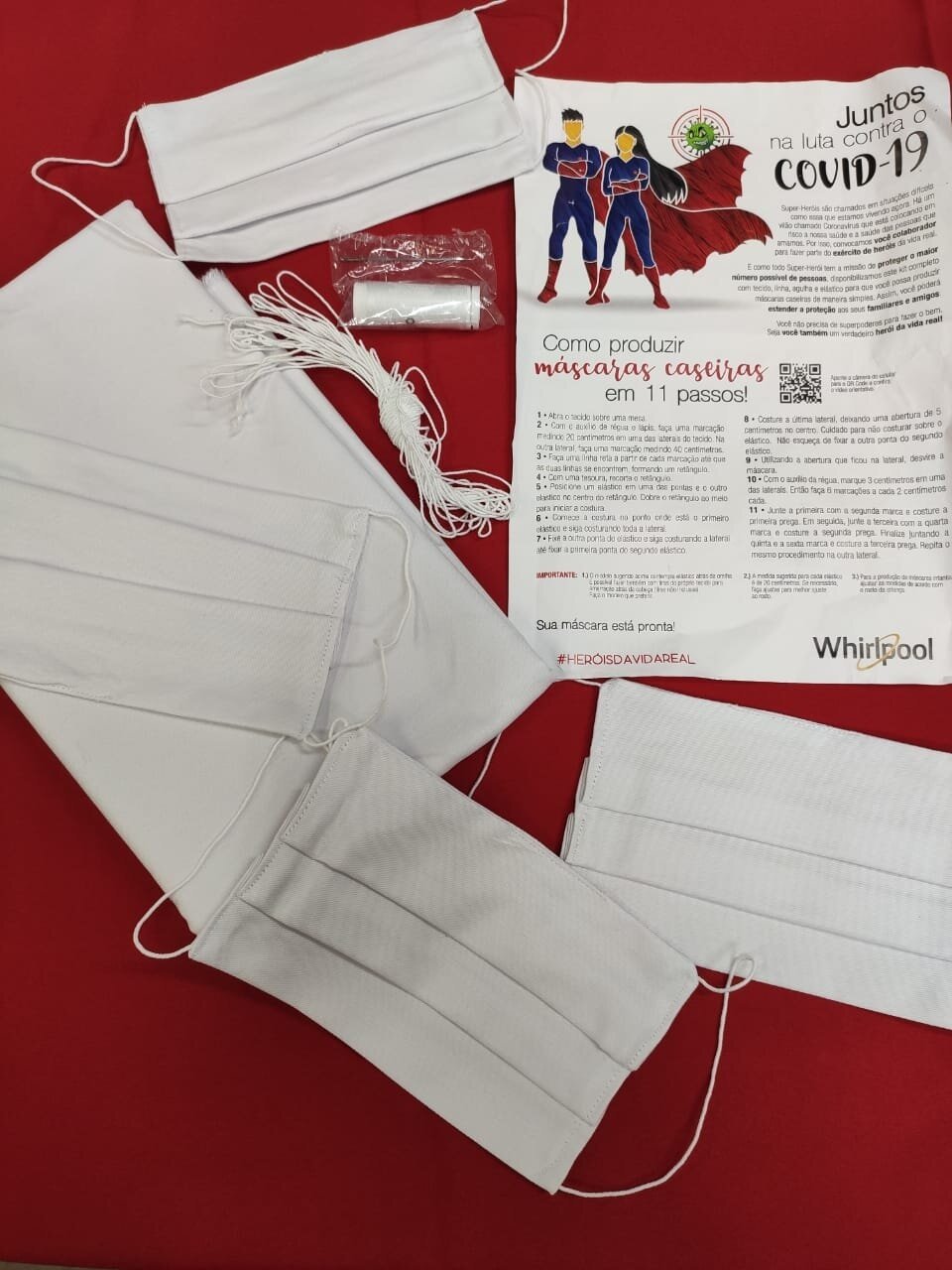 FALB doa 100 kits para confecção de máscaras