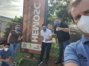 Voluntários de Quilombo e Maravilha realizam doação de sangue em Chapecó