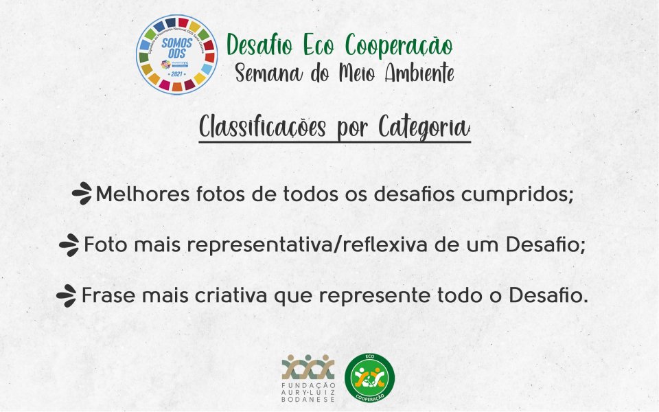 FALB promove Desafio Eco Cooperação na Semana do Meio Ambiente