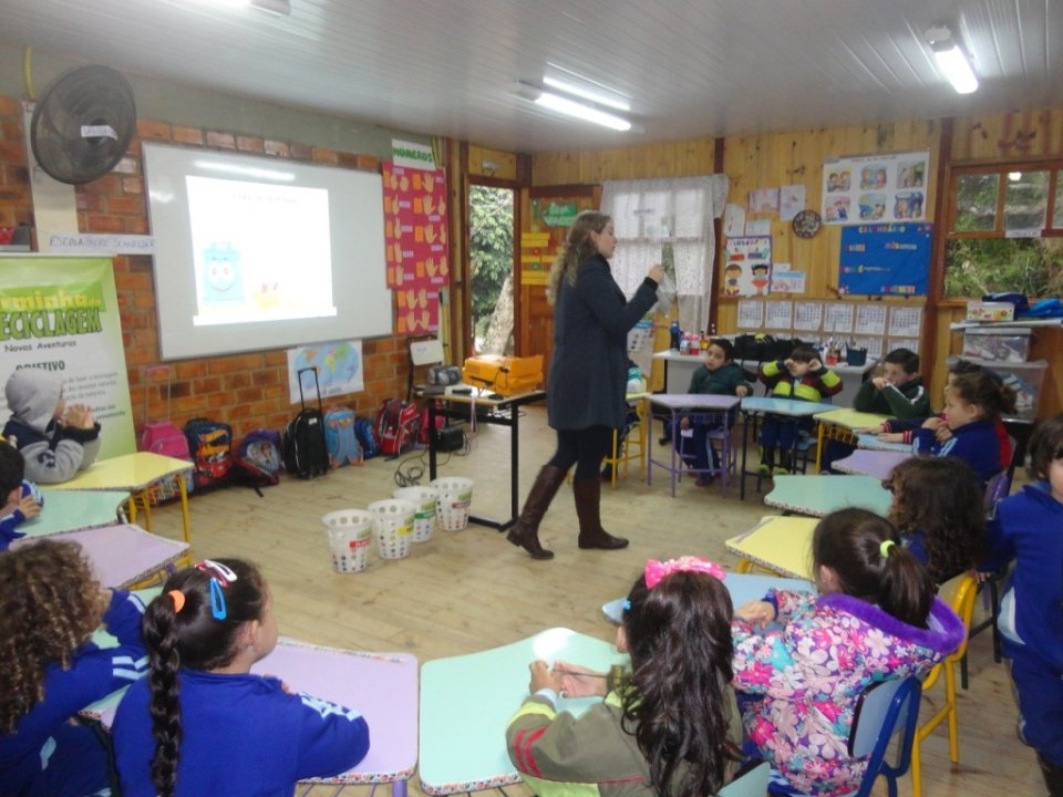 A Turminha da Reciclagem/RS atende escolas no mês de Julho
